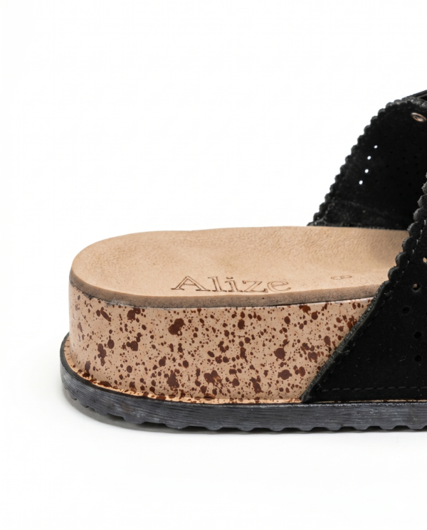 Comfort Black Double Buckle Sandals