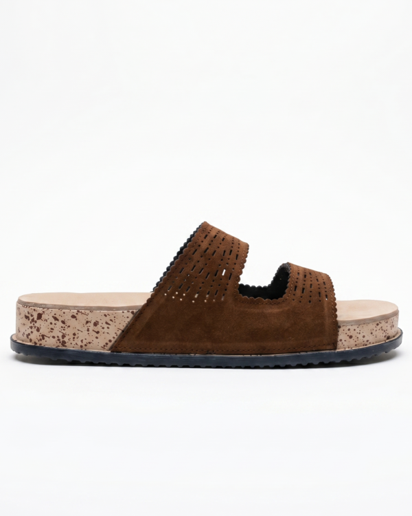 Comfort Brown Double Buckle Sandals
