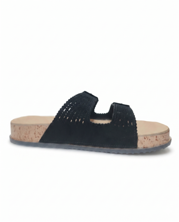 Comfort Black Double Buckle Sandals