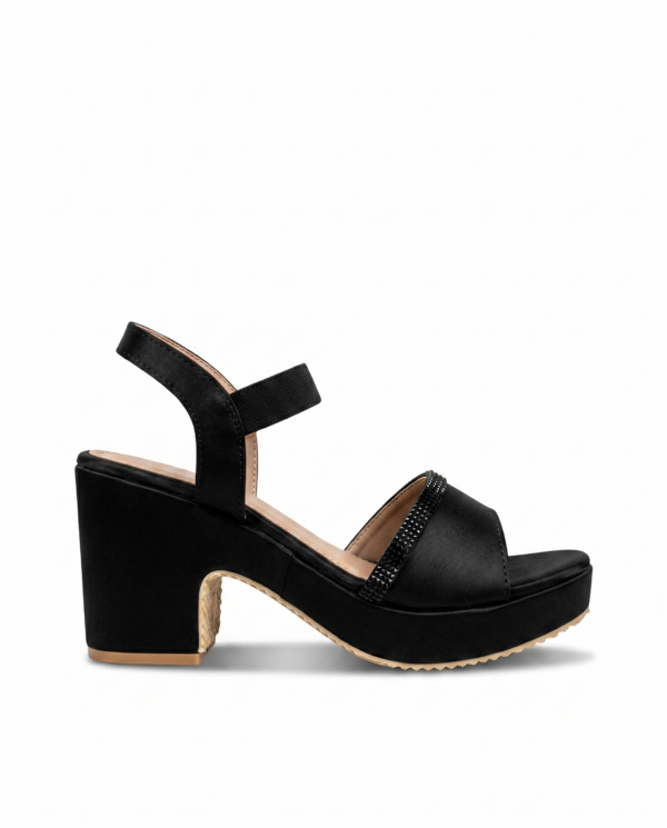 Classic Black Comfort Block Heels