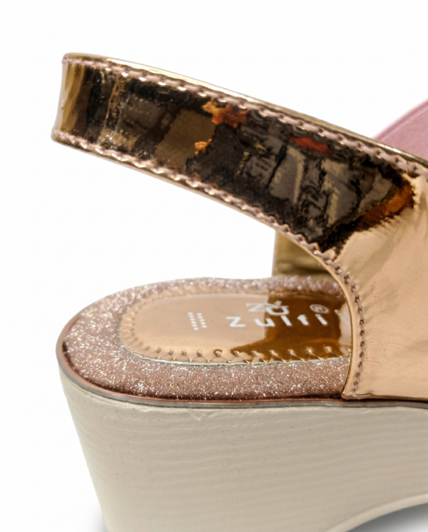 Rose Gold Crystal Embellished Party Heel Sandals