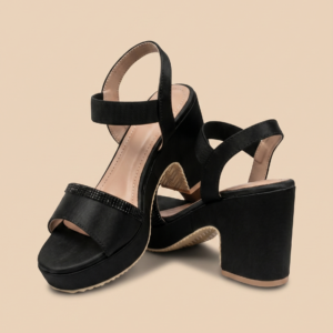 Classic Black Comfort Block Heels