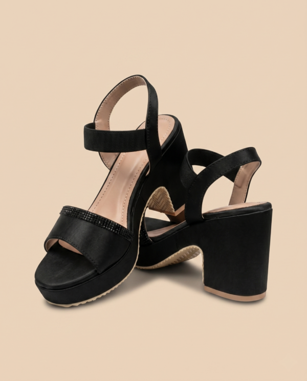 Classic Black Comfort Block Heels